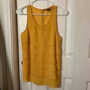 Yellow ruffle tank